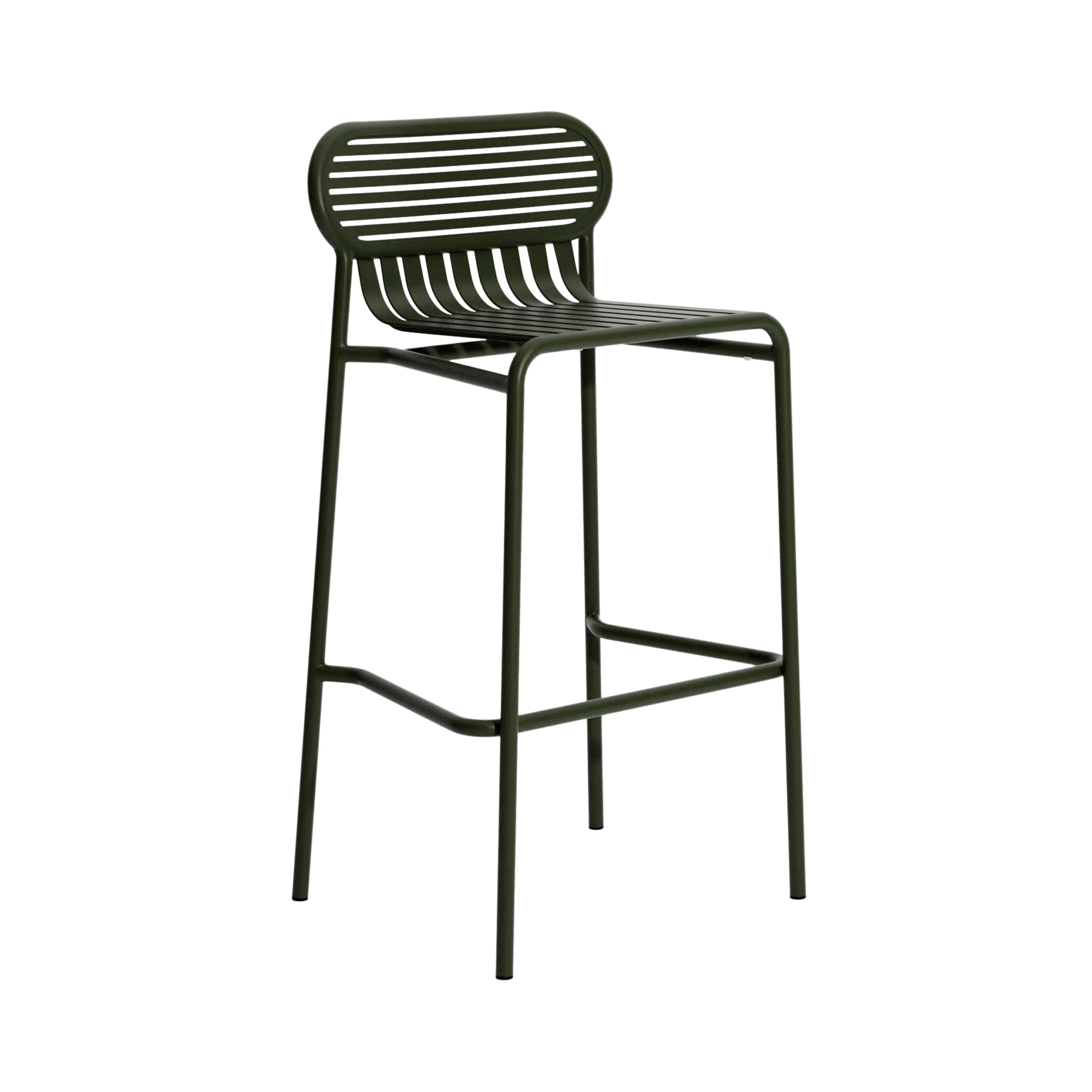 Week-End Stacking Bar Stool: Glass Green