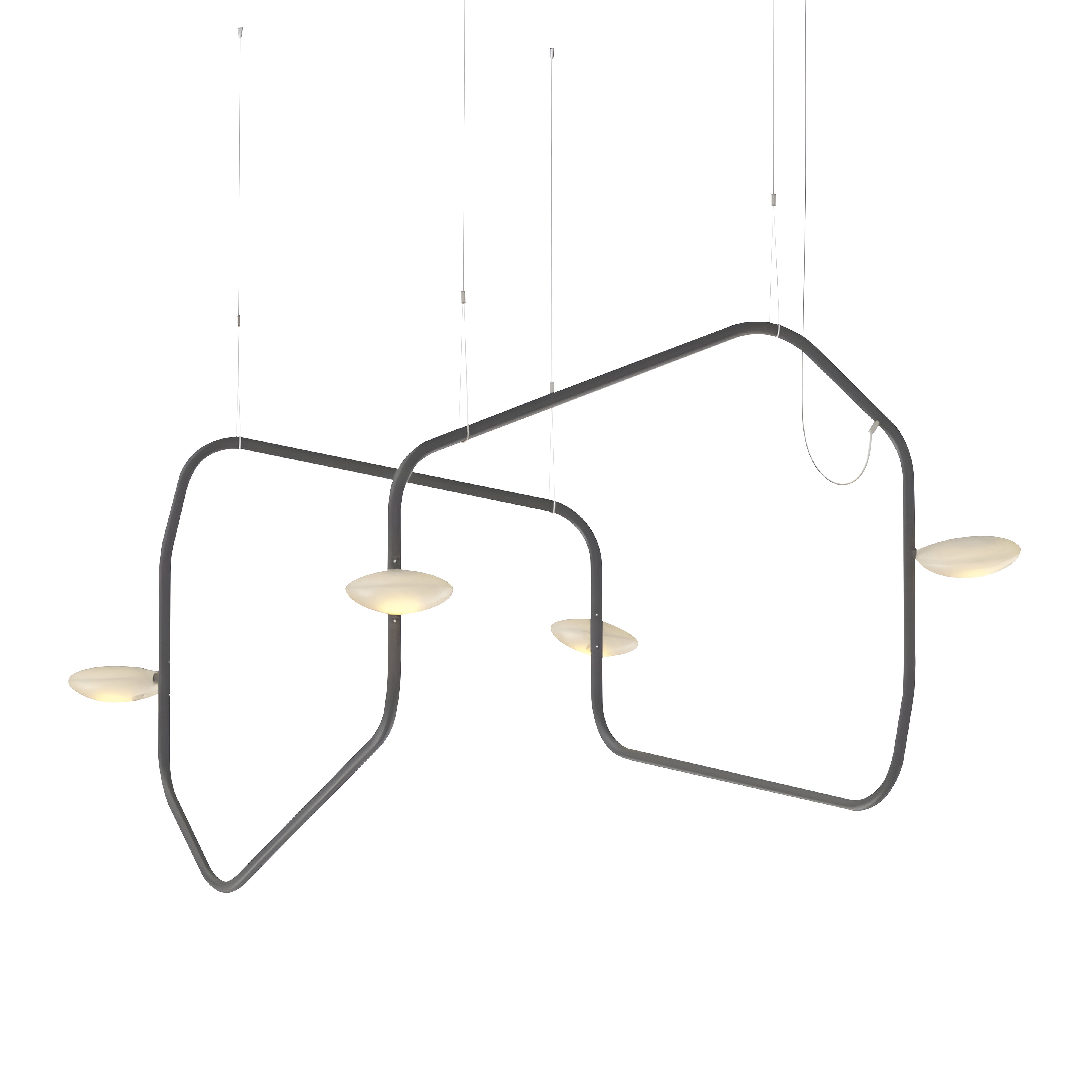 Palindrome Single Pendant: 4 Heads + Glimmer