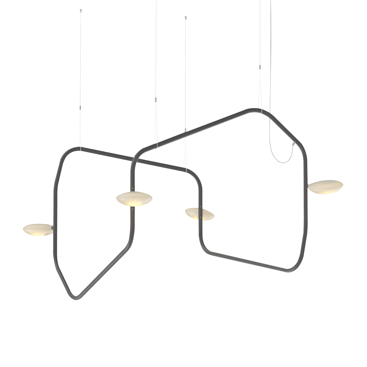 Palindrome Single Pendant: 4 Heads + Glimmer