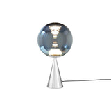 Globe Cone Fat Table Lamp: Silver + Silver