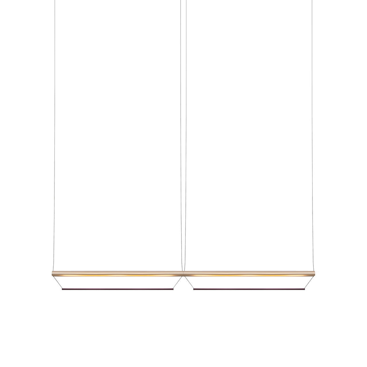 Tier 100 Horizontal Pendant Light: 2H + Anodized Silver + Amethyst