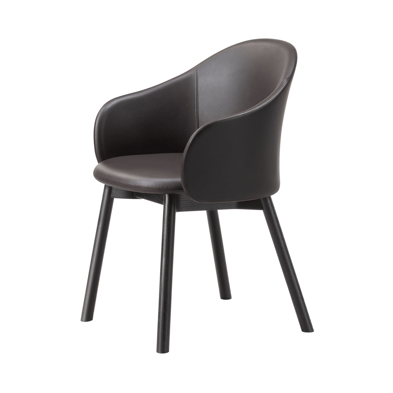 Gomo Armchair: Black Oak