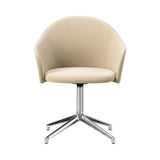Gomo Armchair: 4 Point Swivel Base + Polished Aluminum