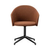 Gomo Armchair: 4 Point Swivel Base + Black
