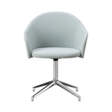 Gomo Armchair: 4 Point Swivel Base + Polished Aluminum