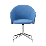 Gomo Armchair: 4 Point Swivel Base + Polished Aluminum