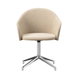 Gomo Armchair: 4 Point Swivel Base + Polished Aluminum