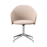 Gomo Armchair: 4 Point Swivel Base + Polished Aluminum