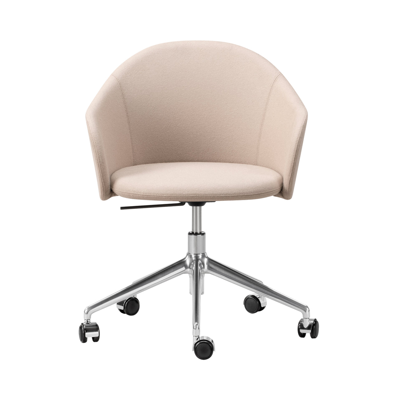 Gomo Armchair: 5 Star Swivel Base + Polished Aluminum