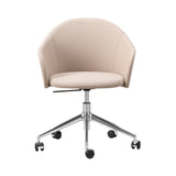 Gomo Armchair: 5 Star Swivel Base + Polished Aluminum