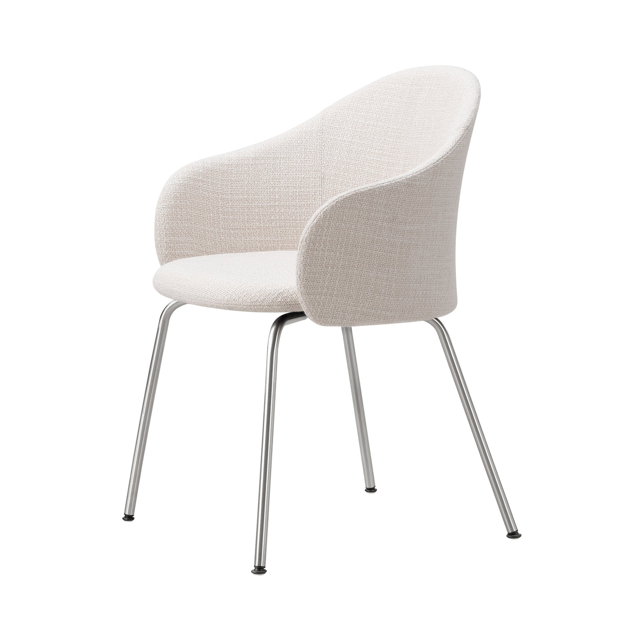 Gomo Armchair: Tube Base + Polished Aluminum