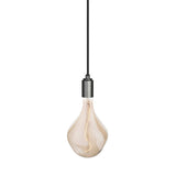 Graphite Pendant: With Voronoi II Bulb