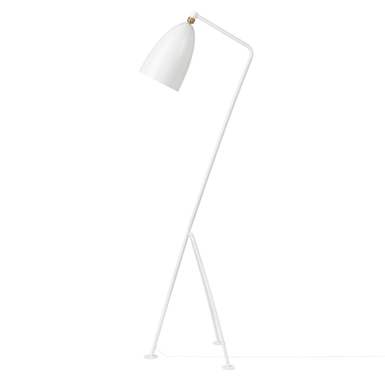 Gräshoppa Floor Lamp: Alabaster White Glossy