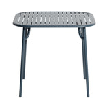 Week-End Square Dining Table with Slats: Grey Blue