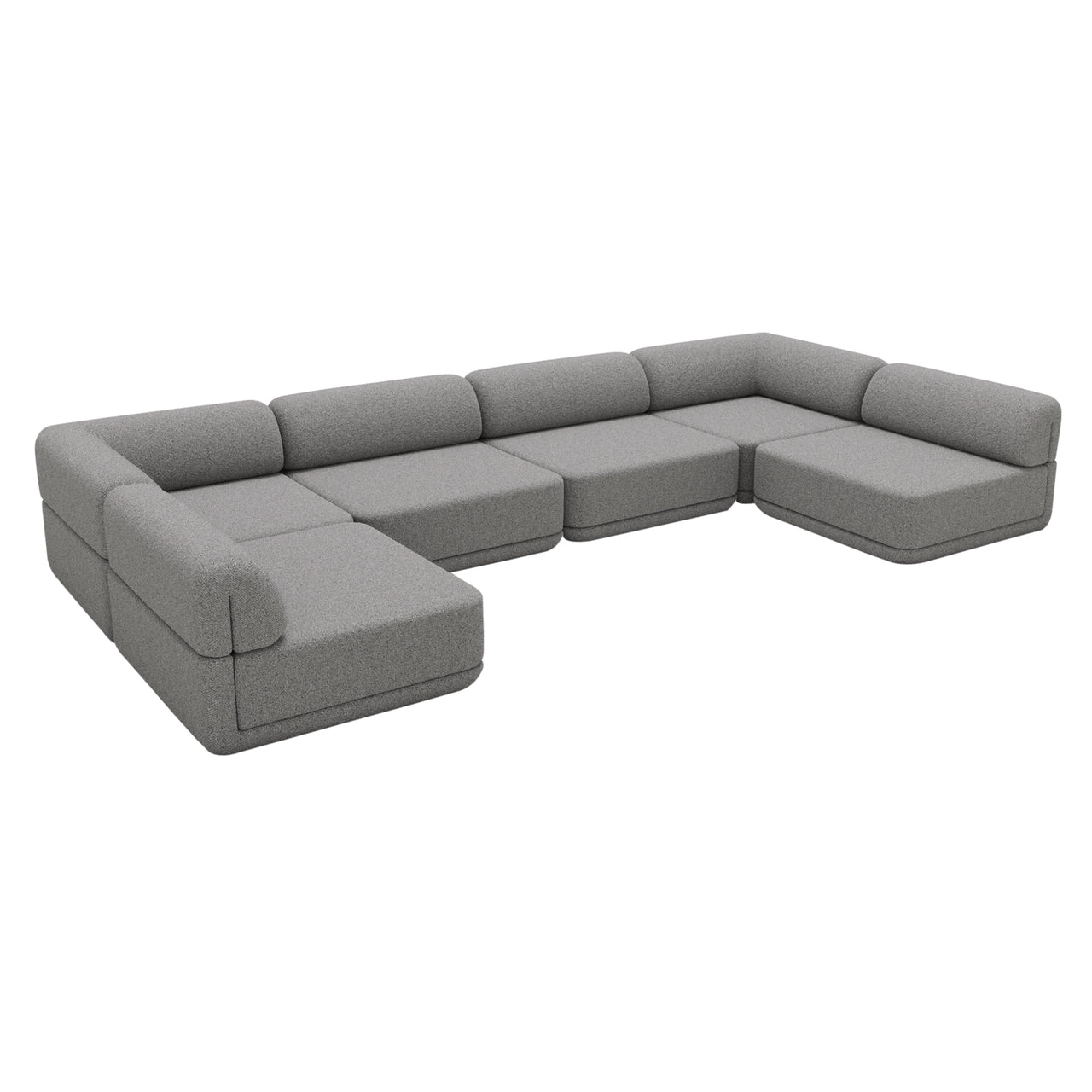 Cube Modular Sofa: Configuration 8 + Boucle Grey