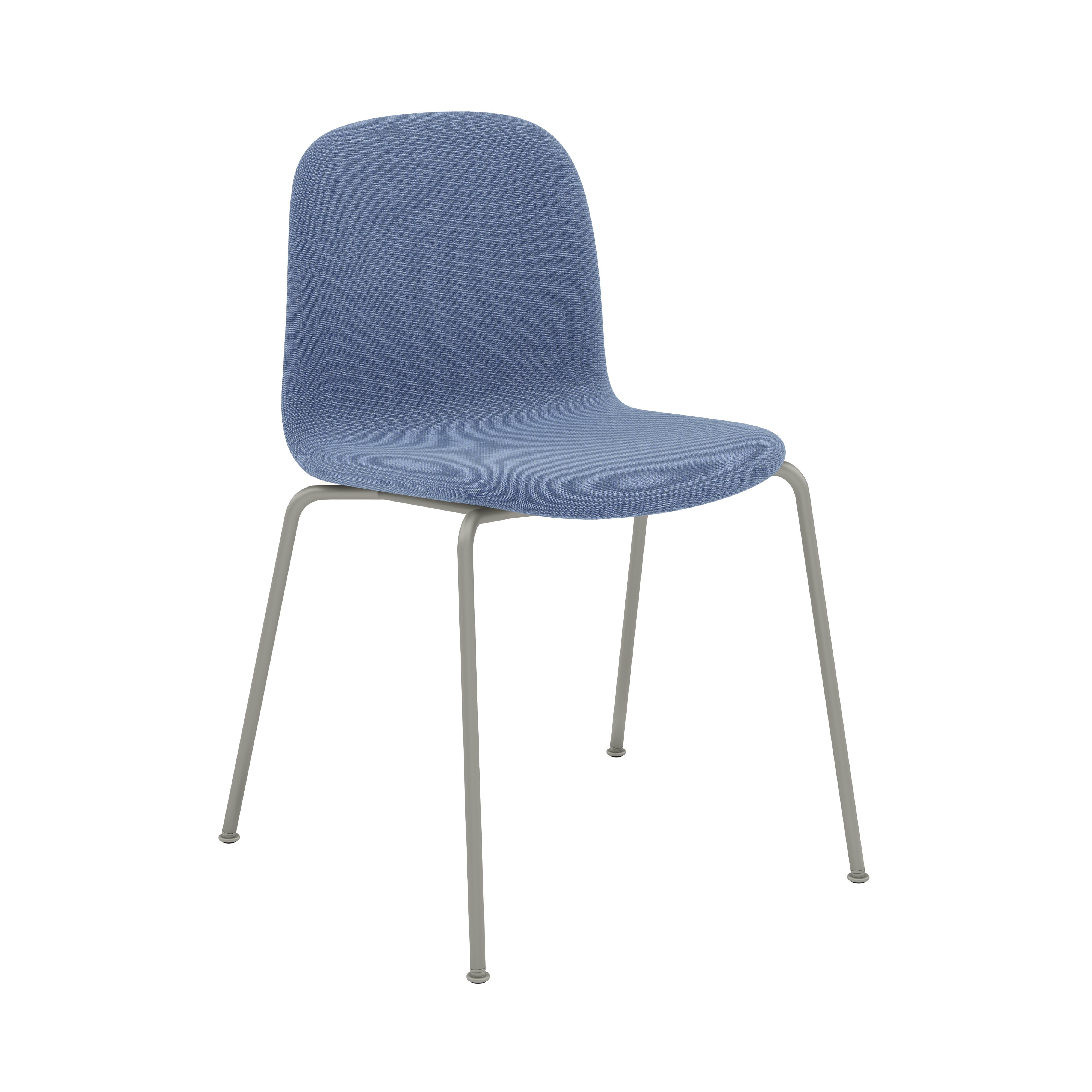 Visu Chair: Tube Base + Upholstered + Grey