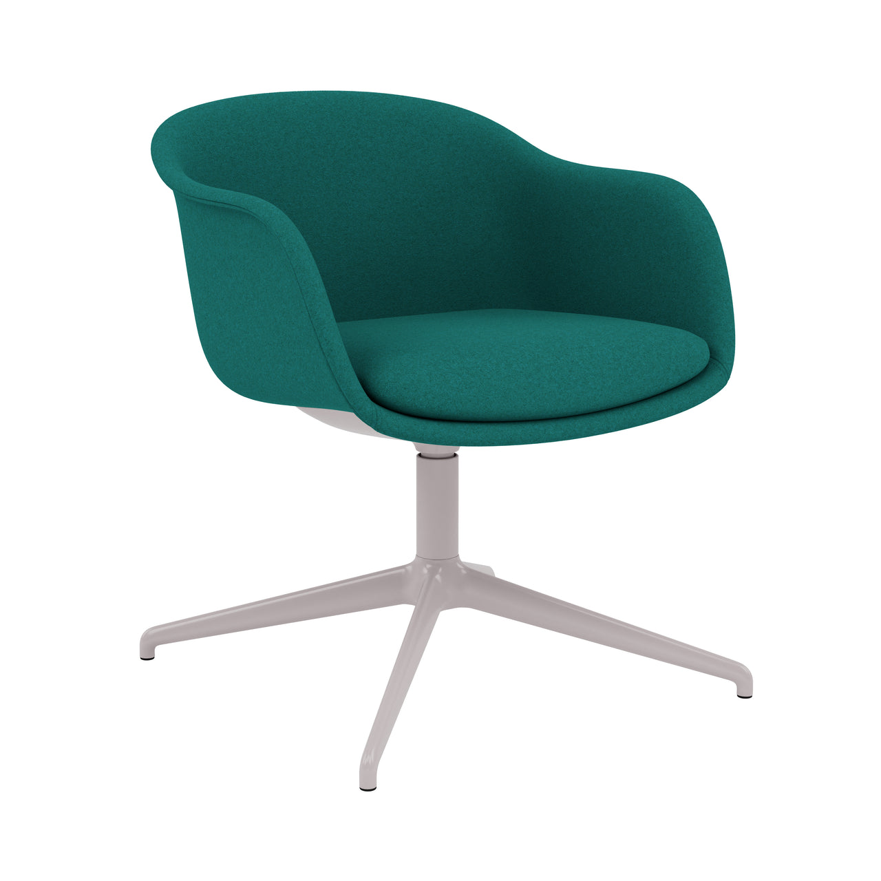 Fiber Conference Armchair: Swivel Base + Recycled Shell + Grey