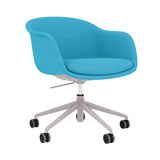 Fiber Conference Armchair: Swivel Base with Castors + Gaslift + Tilt + Recycled Shell + Grey