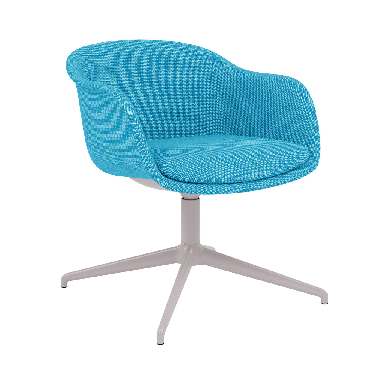 Fiber Conference Armchair: Swivel Base + Recycled Shell + Grey