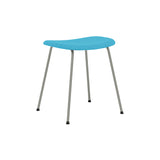 Fiber Stool: Tube Base + Upholstered + Grey