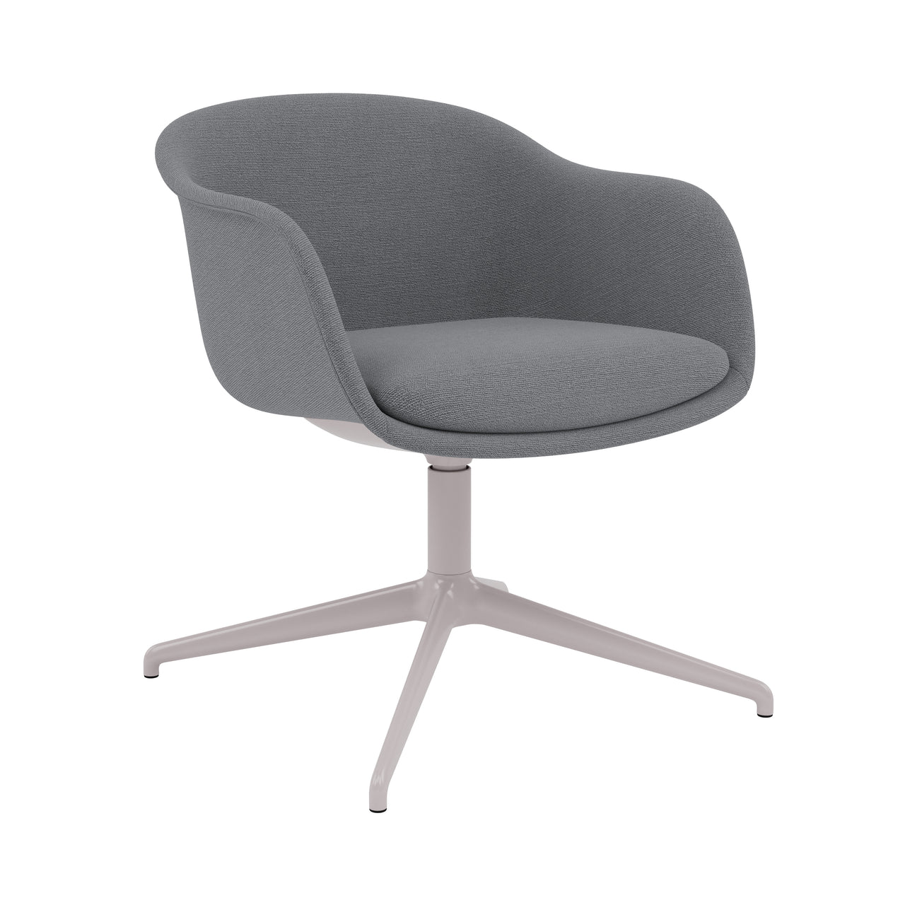 Fiber Conference Armchair: Swivel Base + Recycled Shell + Grey