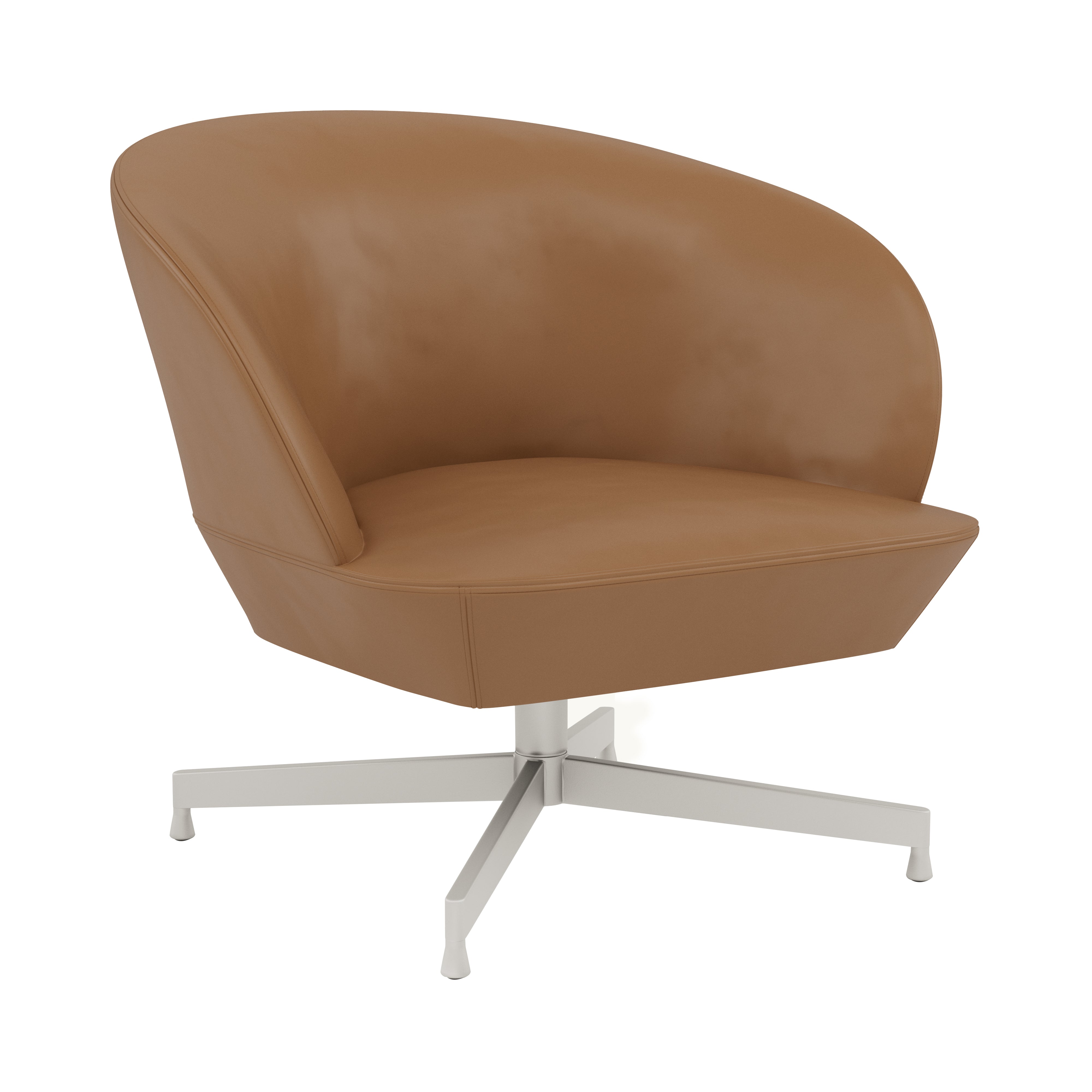 Oslo Lounge Chair: Swivel Base + Grey