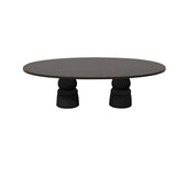 Container Oval Table: Large + New Antiques + Grey Stained + Black