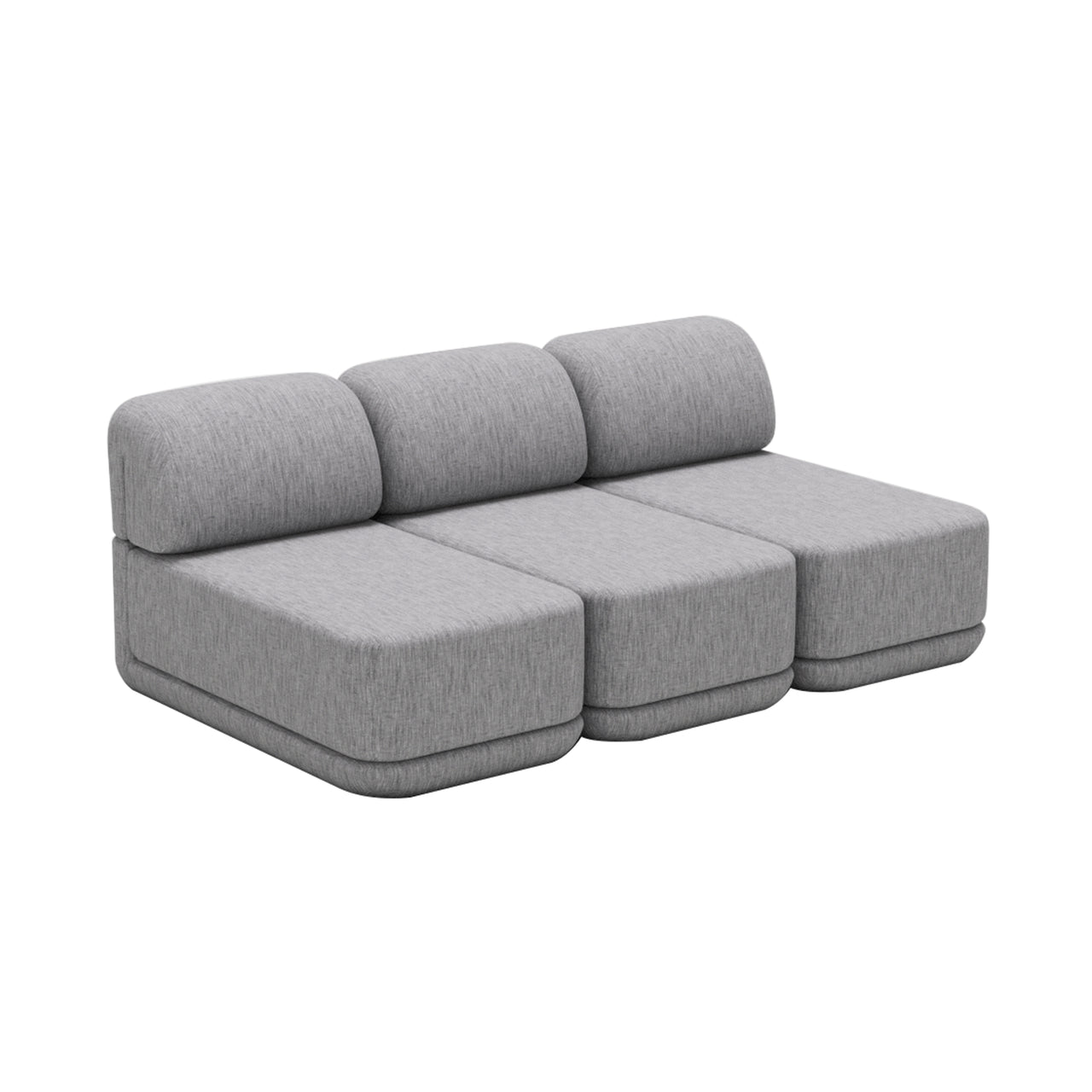 Cube Modular Sofa: Slim + Configuration 3 + Chenille Grey