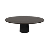 Container Oval Table: Small + Grey Stained + Black