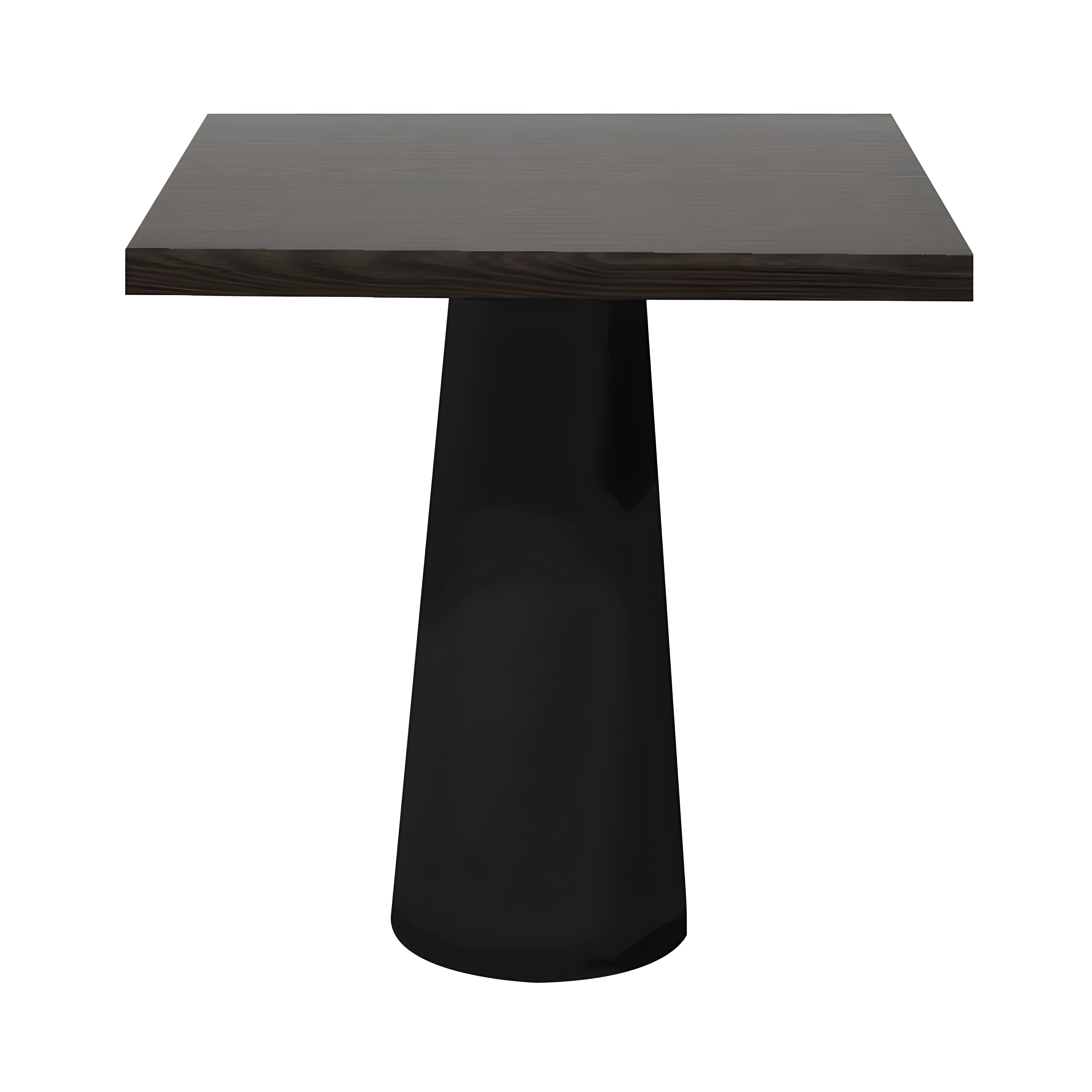 Container Square Table: Small + Grey Stained + Black