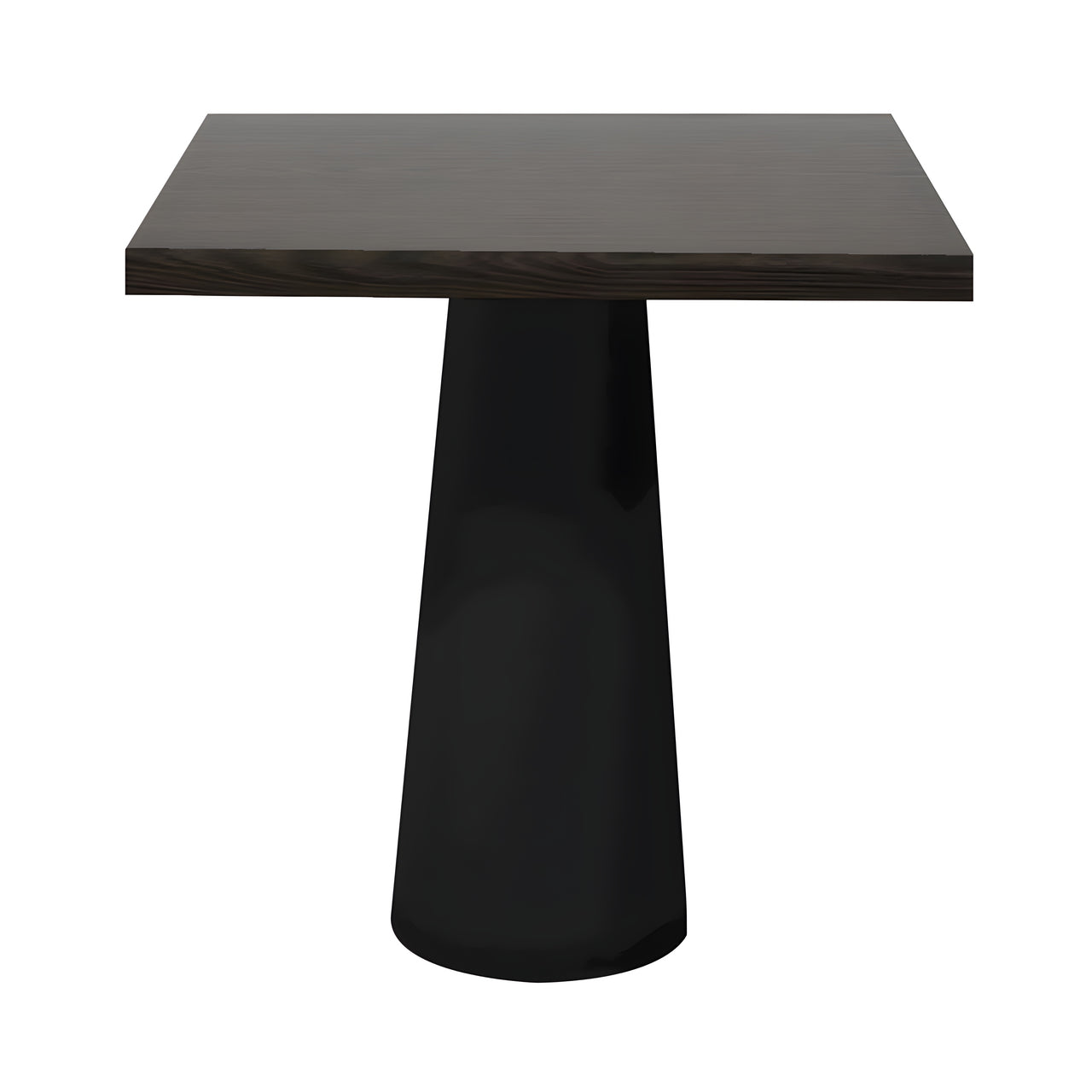 Container Square Table: Small + Grey Stained + Black