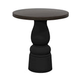 Container Round Table: Extra Small + New Antiques + Grey Stained + Black
