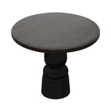 Container Round Table: Small + New Antiques + Grey Stained + Black