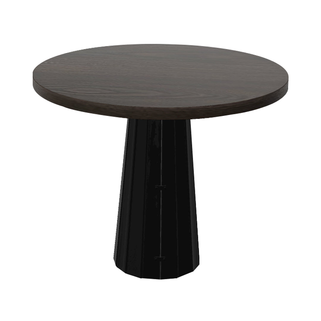 Container Round Table: Small + Bodhi Cover +Grey Stained + Black