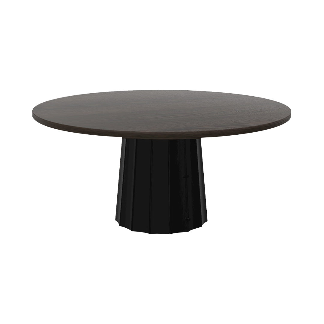 Container Round Table: Extra Large + Bodhi Cover + Grey stained + Black