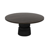 Container Round Table: XXL + New Antiques + Grey stained + Black