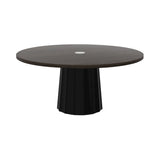 Container Round Table: Extra Large + Bodhi Cover + Grey Stained with Hole + Black