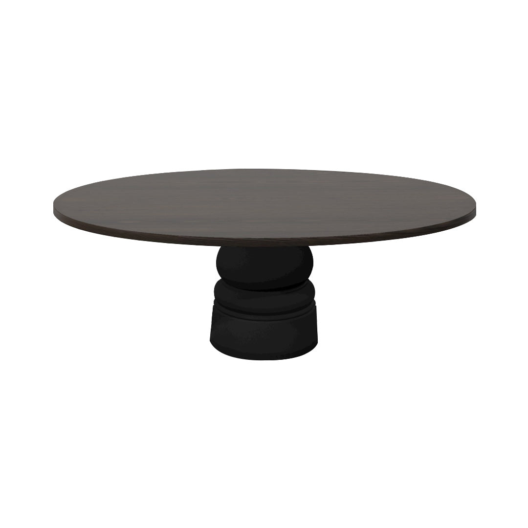 Container Oval Table: Small + New Antiques + Grey Stained + Black