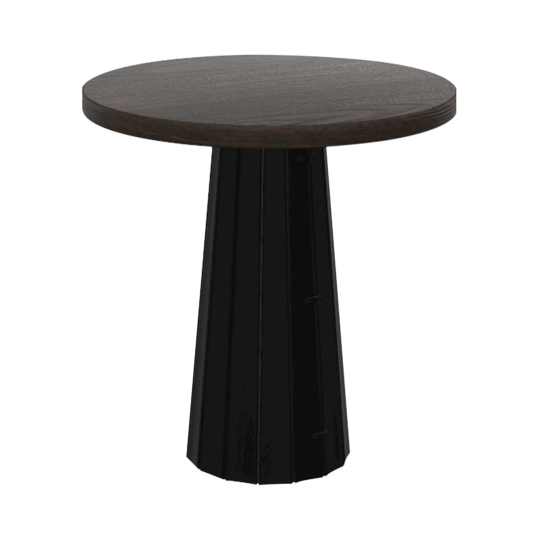 Container Round Table: Extra Small + Bodhi Cover + Grey Stained + Black