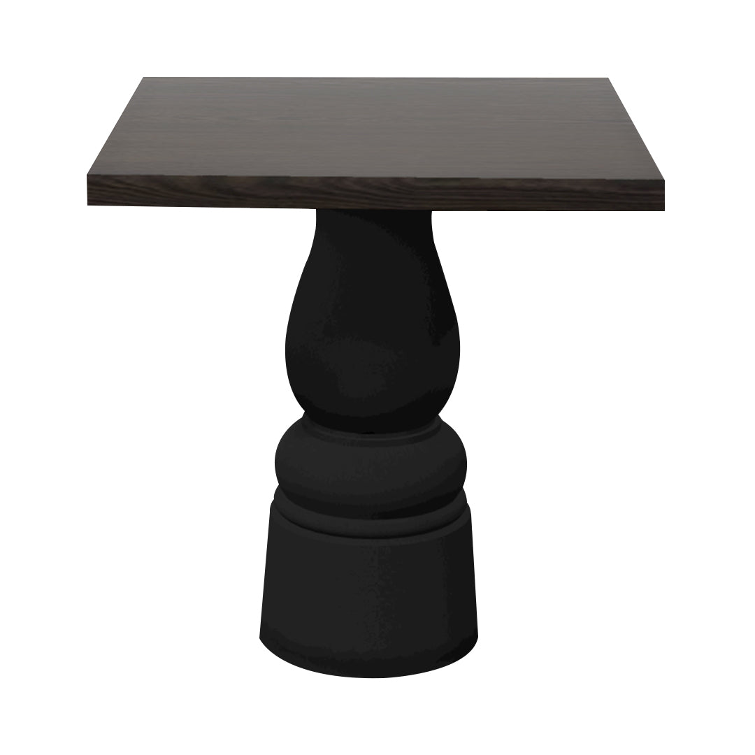 Container Square Table: Small + New Antiques + Grey Stained + Black