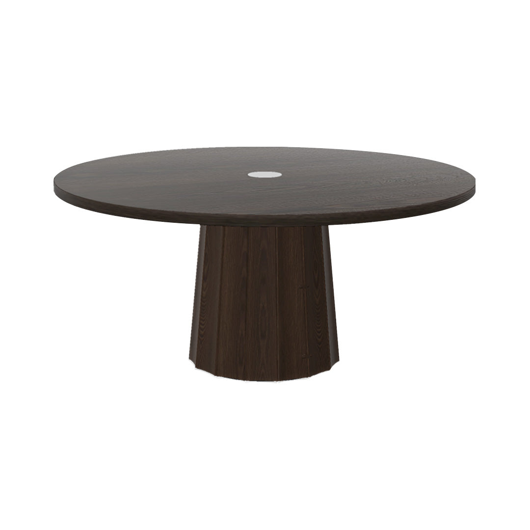 Container Round Table: Extra Large + Bodhi Cover + Grey Stained with Hole + Cinnamon