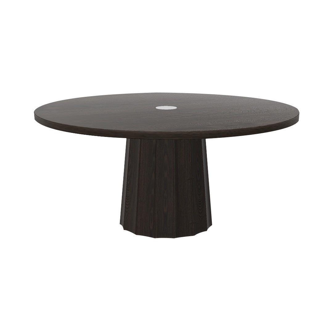 Container Round Table: Extra Large + Bodhi Cover + Grey Stained with Hole + Grey