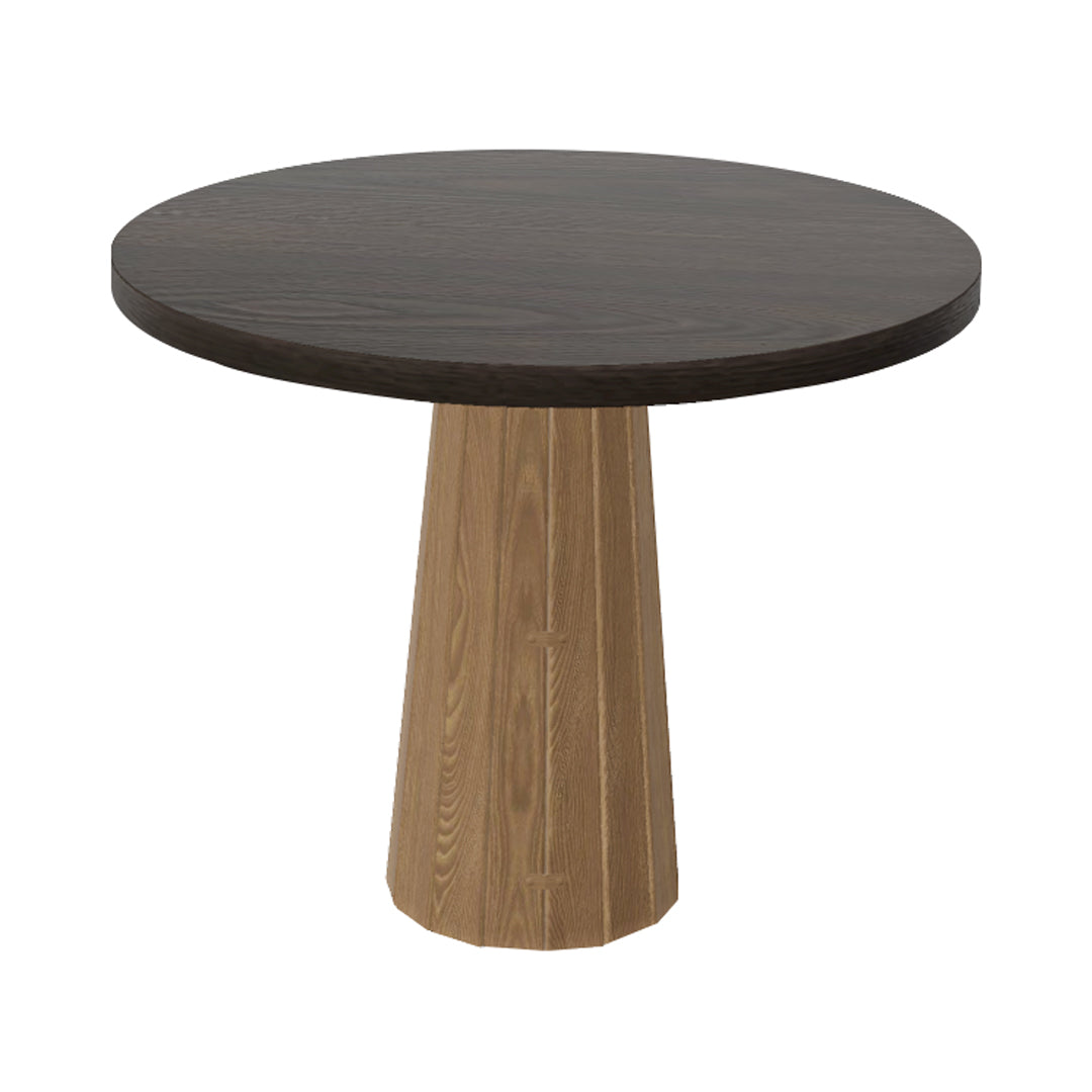 Container Round Table: Small + Bodhi Cover + Grey Stained + Natural Oil