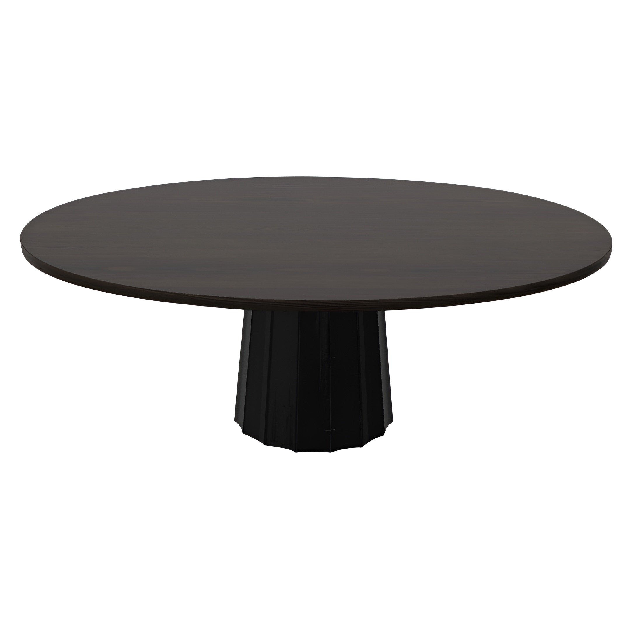 Container Oval Table: Small + Bodhi Cover + Grey Stained + Black