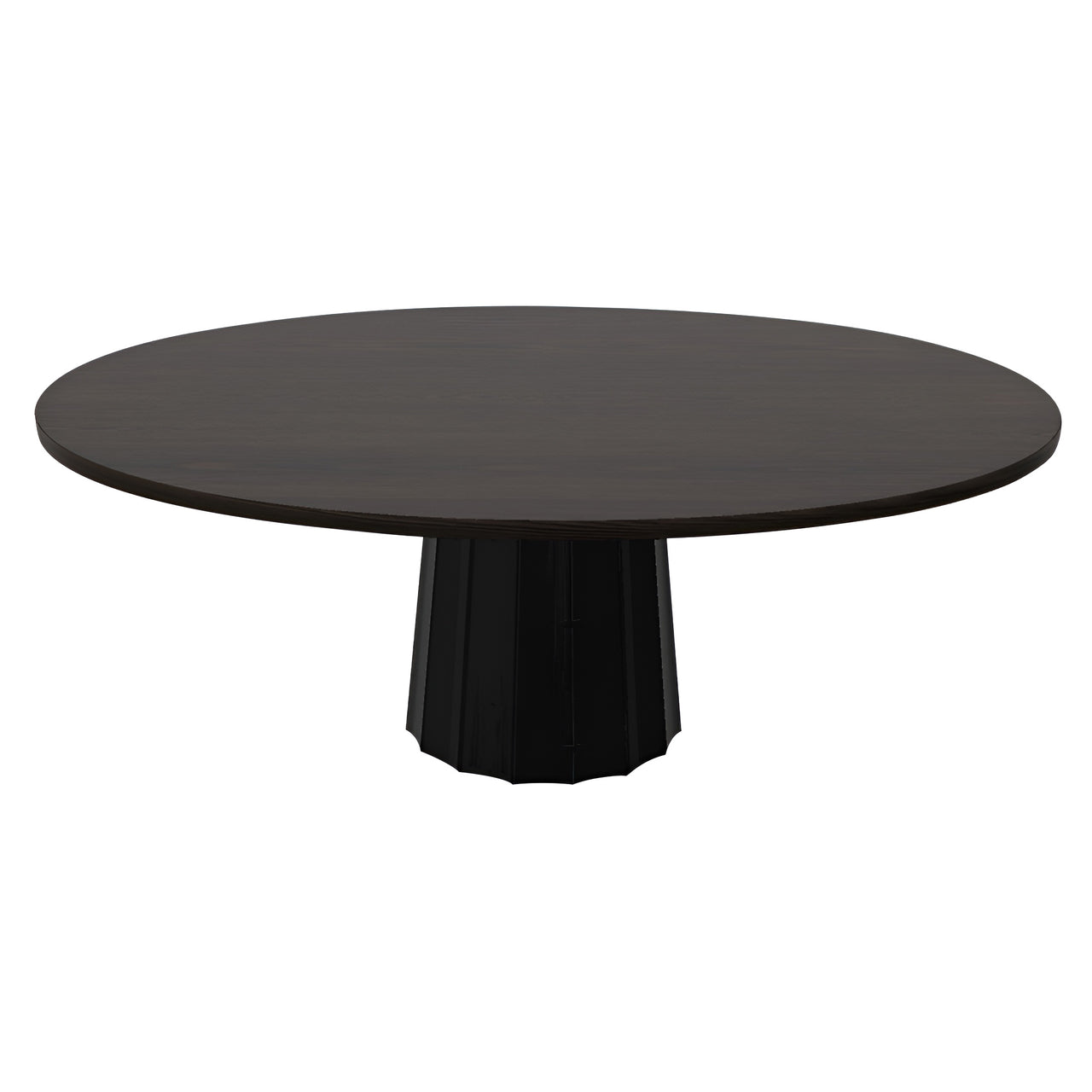 Container Oval Table: Small + Bodhi Cover + Grey Stained + Black