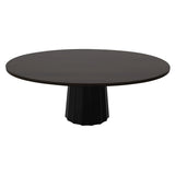 Container Oval Table: Small + Bodhi Cover + Grey Stained + Black