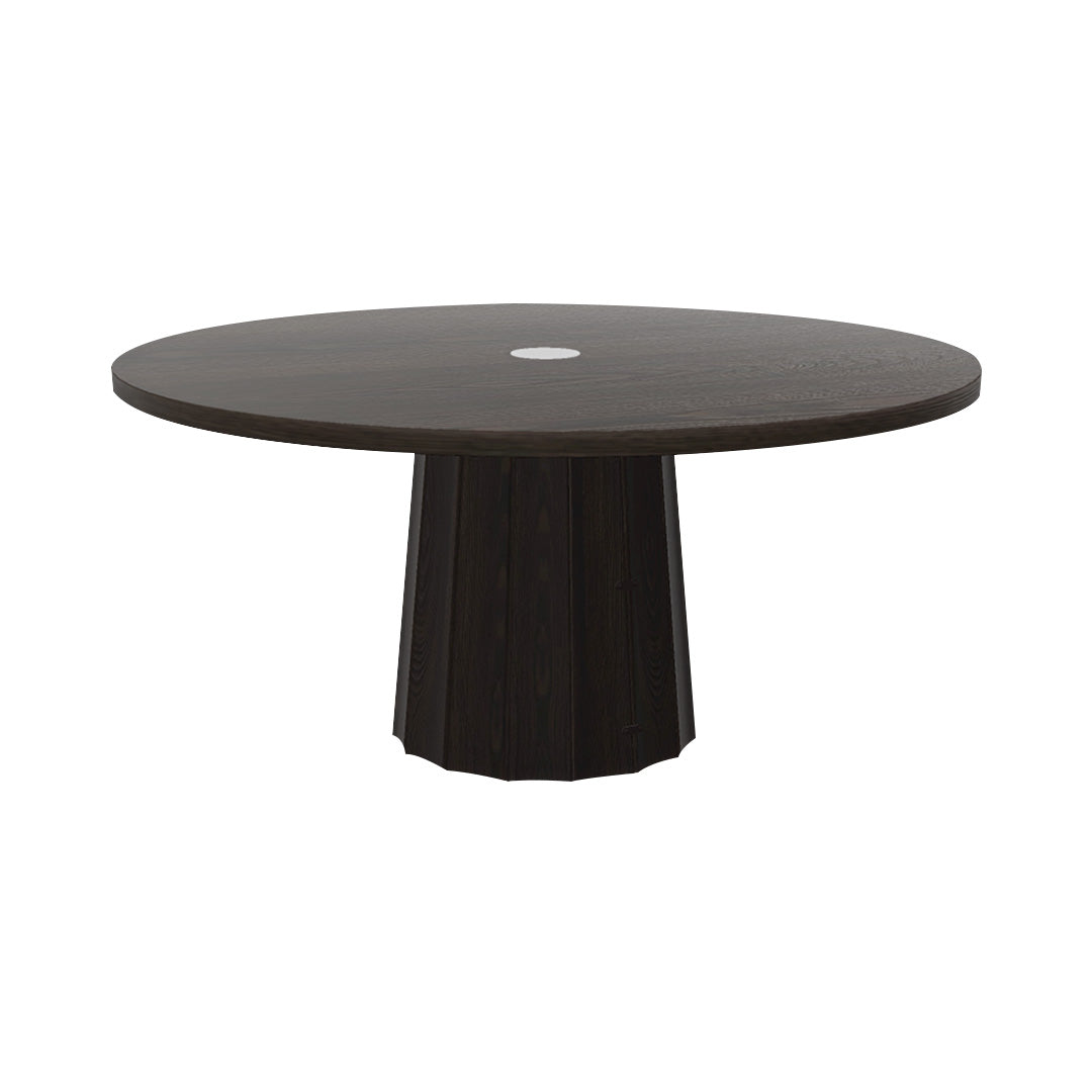 Container Round Table: Extra Large + Bodhi Cover + Grey Stained with Hole + Wenge