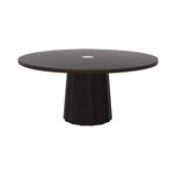 Container Round Table: Extra Large + Bodhi Cover + Grey Stained with Hole + Wenge