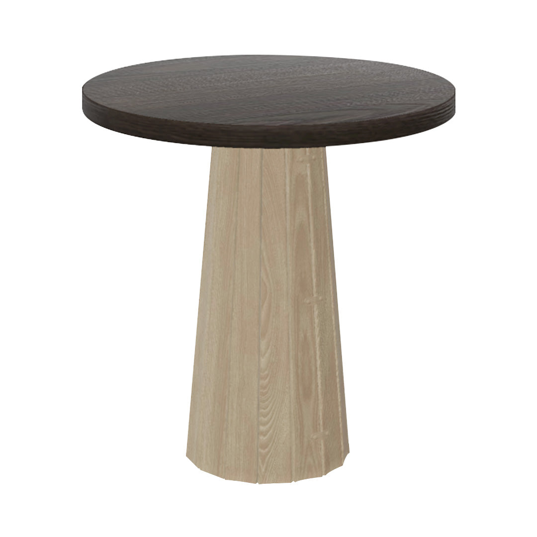 Container Round Table: Extra Small + Bodhi Cover + Grey Stained + White wash