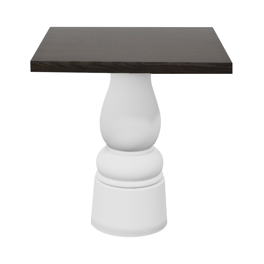 Container Square Table: Small + New Antiques + Grey Stained + White